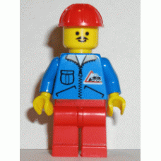 jbl003 Bulldozer Logo - Red Legs, Red Construction Helmet